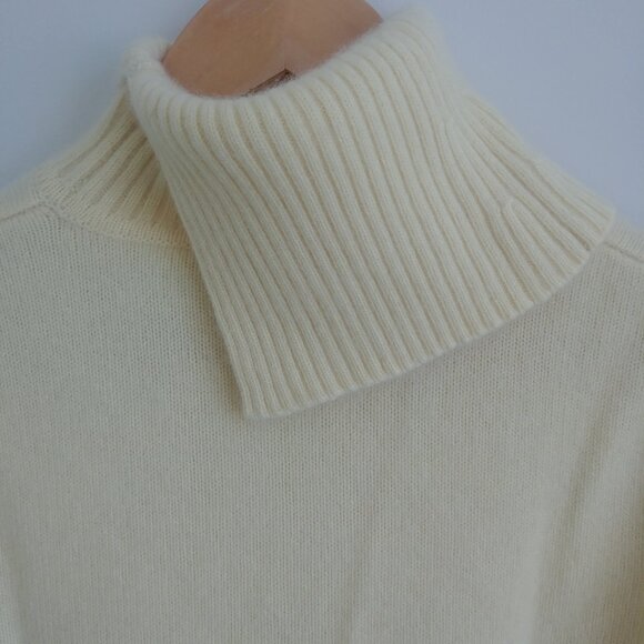 Elegant Cream Cowl Neck Sweater - Picture 6 of 15